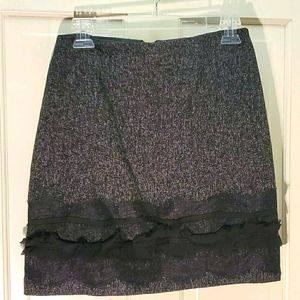 Tahari Black Gray Tweed Skirt
